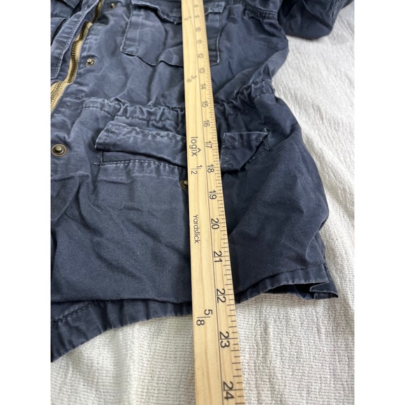 H&M LOGG Utility Cargo Jacket Field Jacket Drawstring Waist Gray Sz 8‎ Gorpcore - Picture 6 of 16